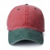 Pigment Dyed Baseball Ball Cap Washed 2Two Tone Cotton Vintage Hat Dad Summer  eb-42850469